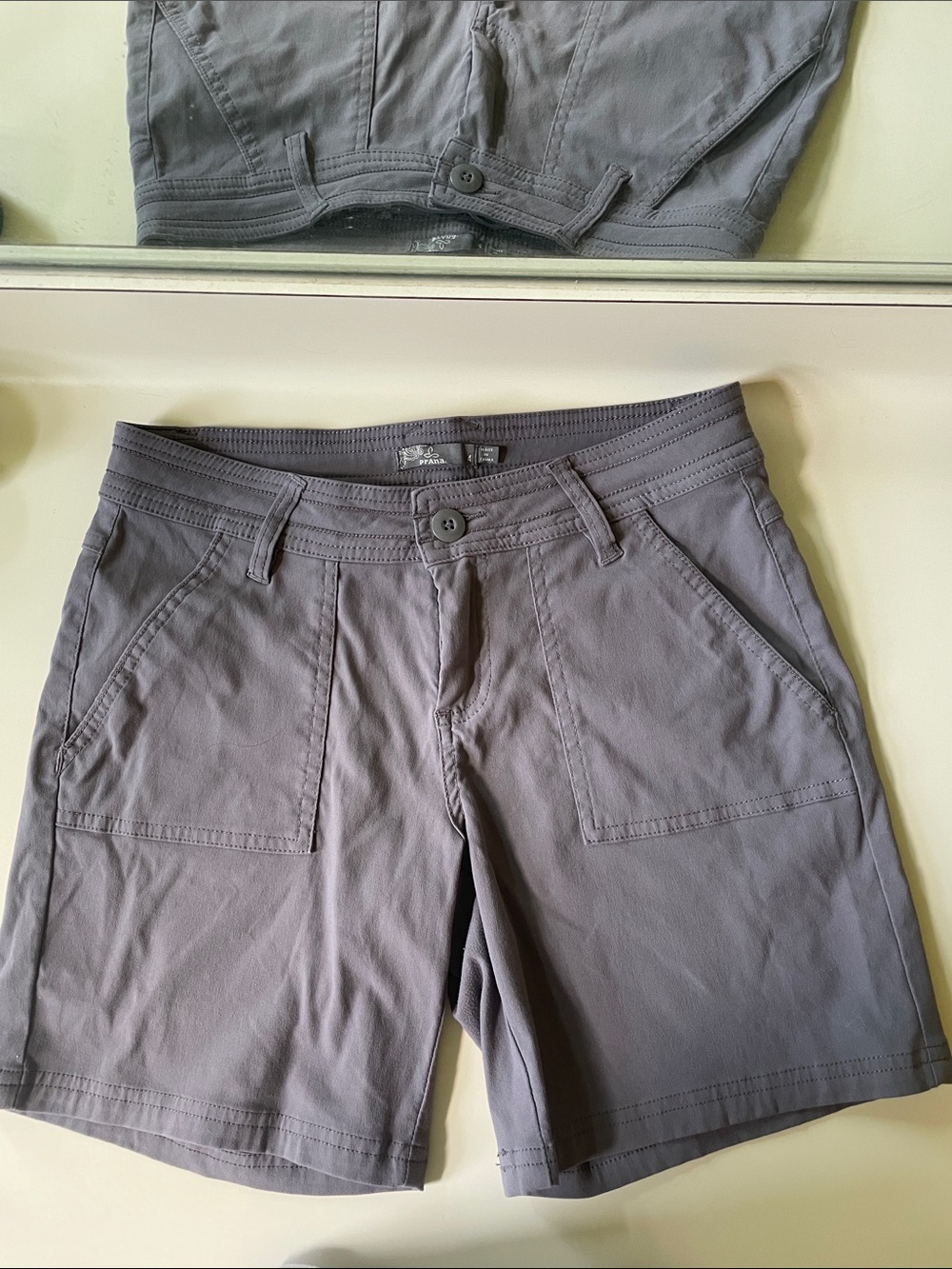 Prana Gray Women's Casual Bermuda Shorts, size 4